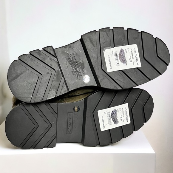 🌻NEW Vince Camuto Army Green Suede Chelsea Boot with Platform Sole Size 7.5 - Picture 11 of 12